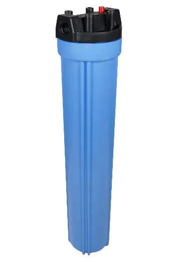 [300-HRO-2510-36] Blue 2.5" x 20" Commercial Filter Housing With Pressure Relief